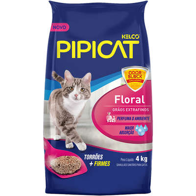 Areia Sanitária Kelco Pipicat Floral | 4kg