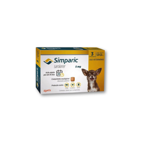 Antipulgas Simparic Zoetis | 5mg 3UN