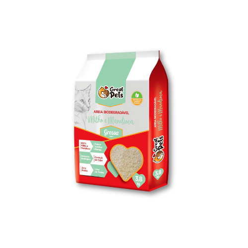 Areia higienica Biodegradavel Great pets | Grossa 2kg