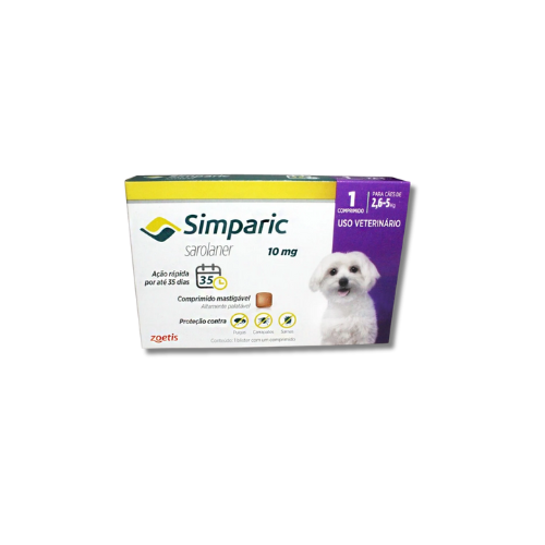 Antipulgas Simparic Zoetis | 10mg 3un