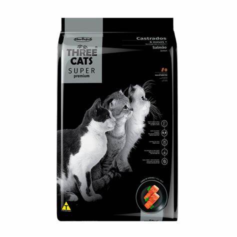 Ração Three cats 15kg | Super premium Castrados