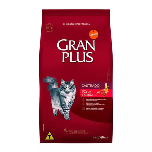 Ração GranPlus 10,1kg | high premium adultos Castrados
